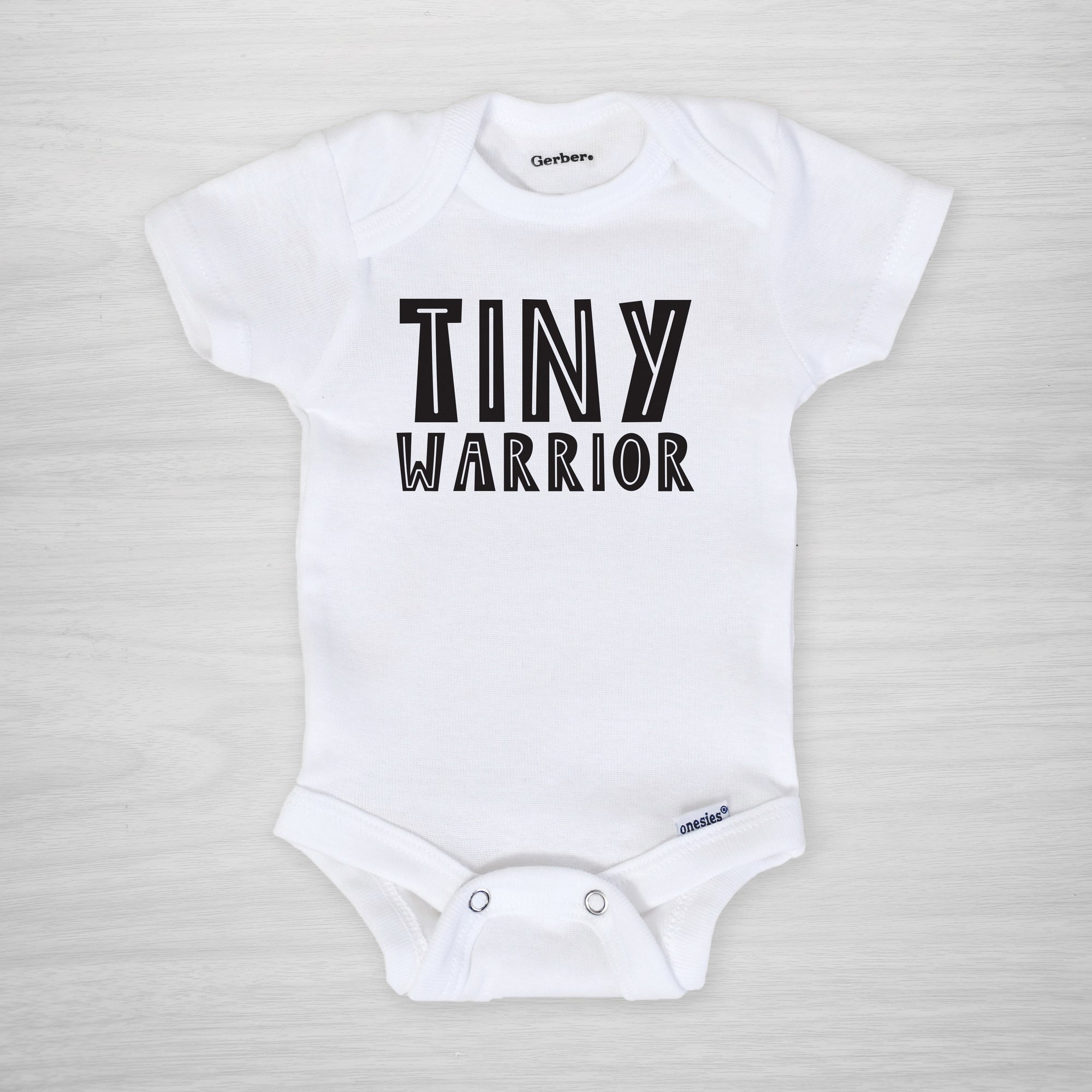 Tiny Warrior Onesie® - for your little NICU hospital fighter, short sleeved