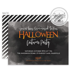Something Wicked This Way Comes Summons Halloween Invitation | DIY Instant Download | Templett Invitation