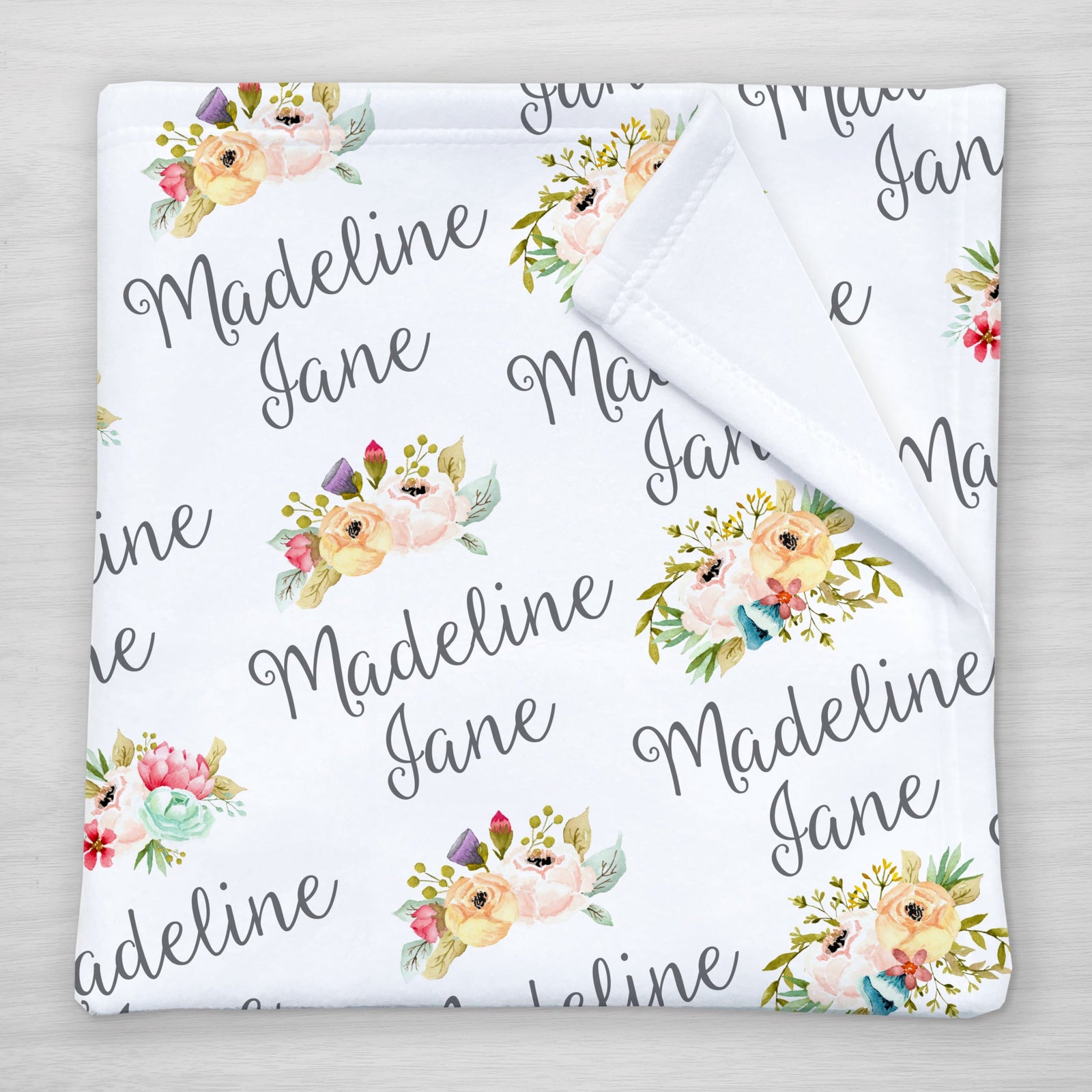 Wildflower Personalized Name Baby Blanket, Pipsy.com