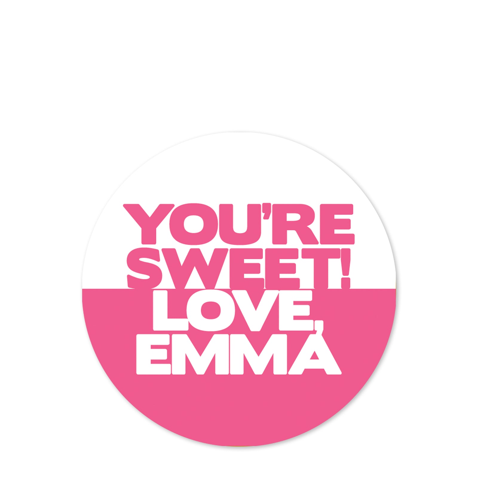 You're Sweet! Valentine's Day Class Stickers | 2.5" Round Valentine's Day Sticker for candy bag | Classroom Party | Personalized stickers | PIPSY.COM