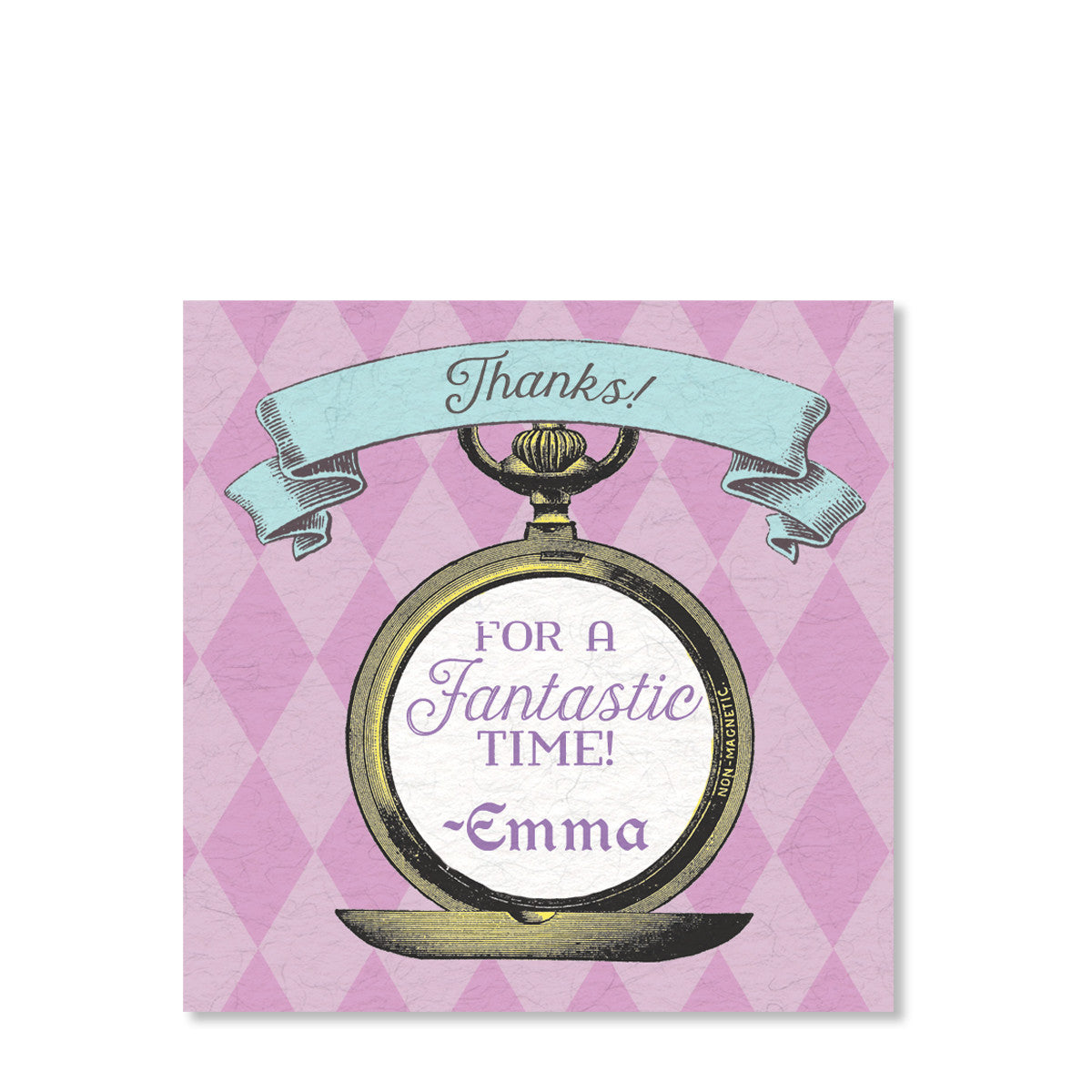 Alice in Wonderland Cardstock Favor Tag | Swanky Press | Purple & Blue