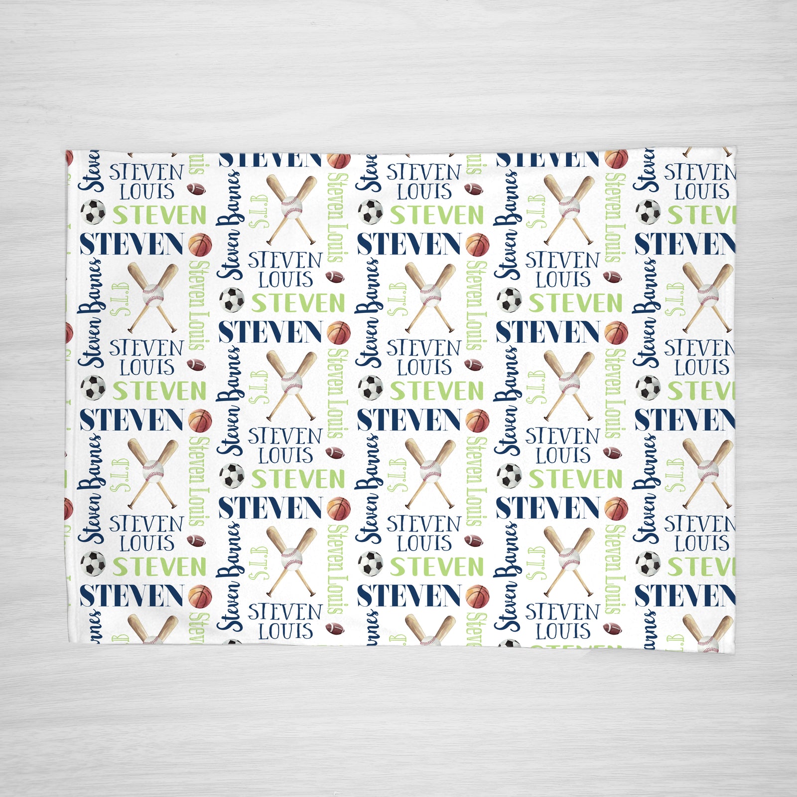 Sports Themed Personalized Blanket, choose your colors