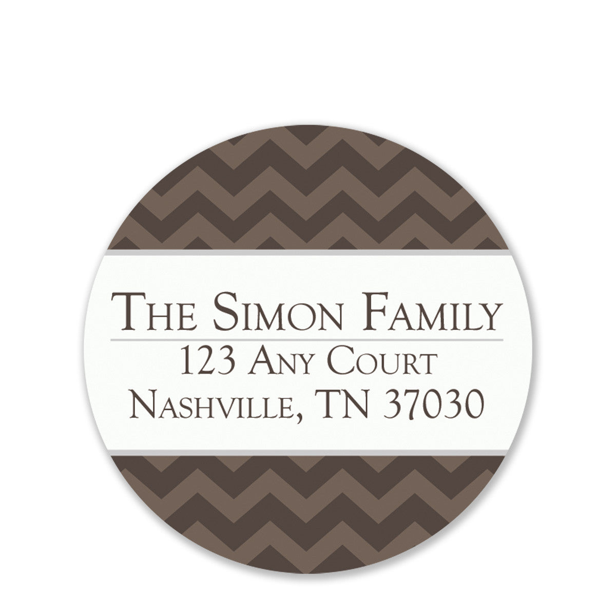 Antique Chevron Return Address Sticker | Swanky Press