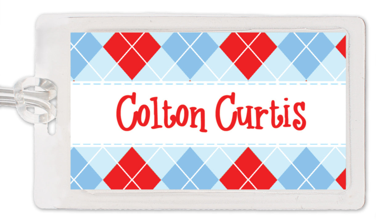 Argyle Boy Bag Tag