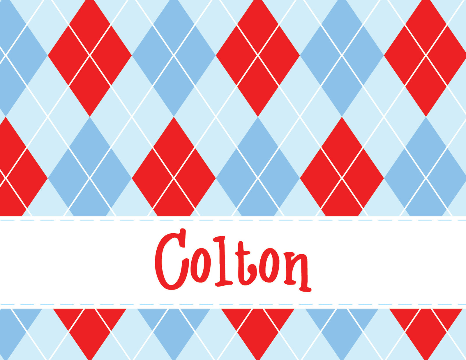 Argyle, boy, red, blue