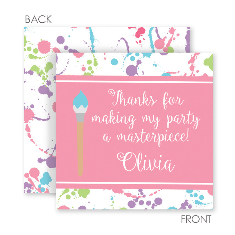 art party cardstock favor tags | Swanky Press