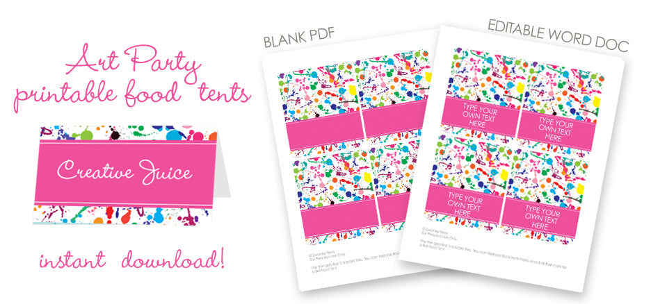 art party pain splatter food tents