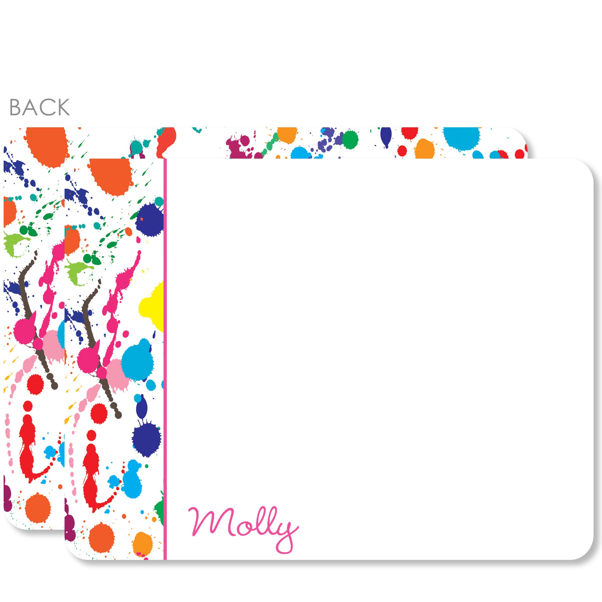 Art party Paint Splatter Notecards | Swanky Press