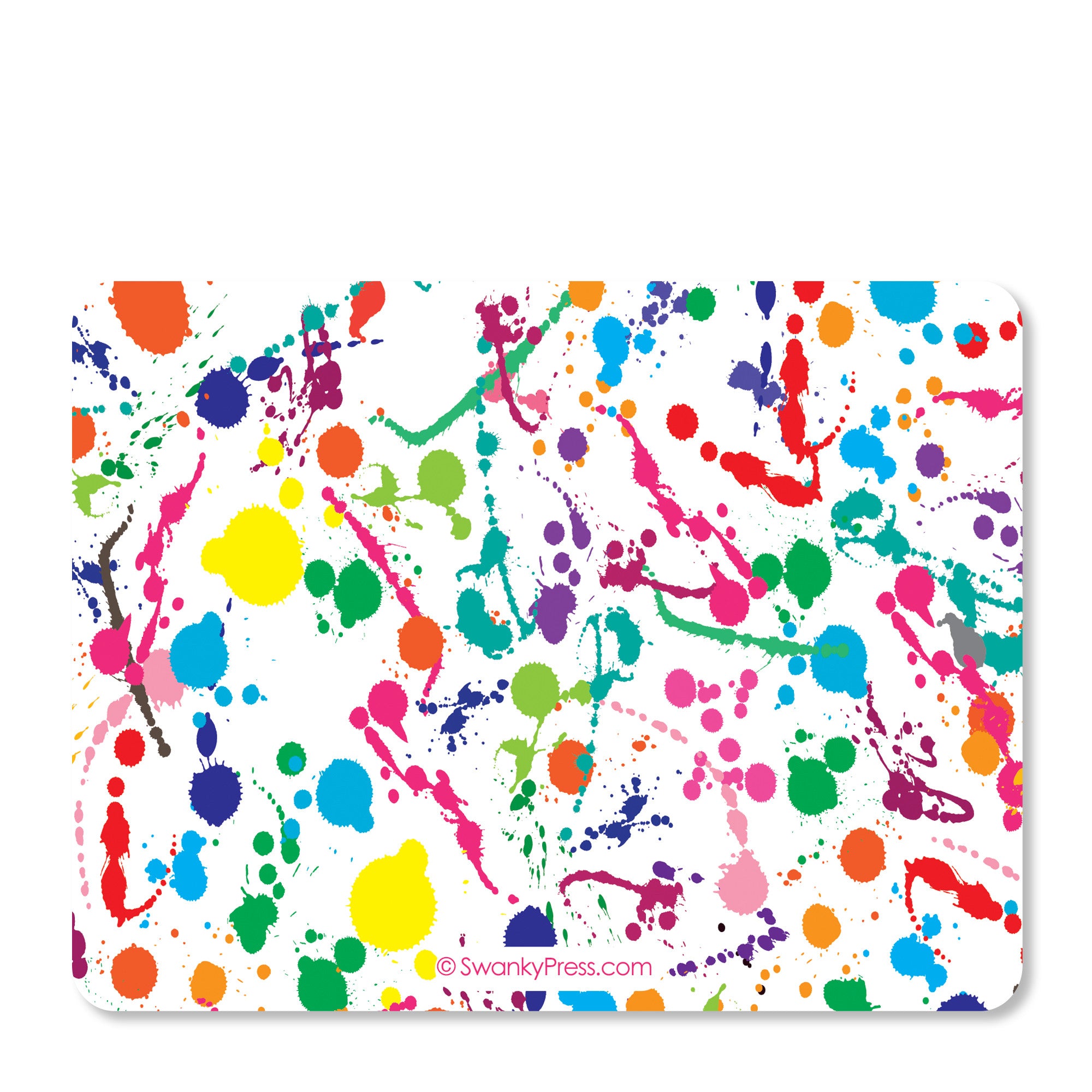 Art party Paint Splatter Notecards | Swanky Press | Back