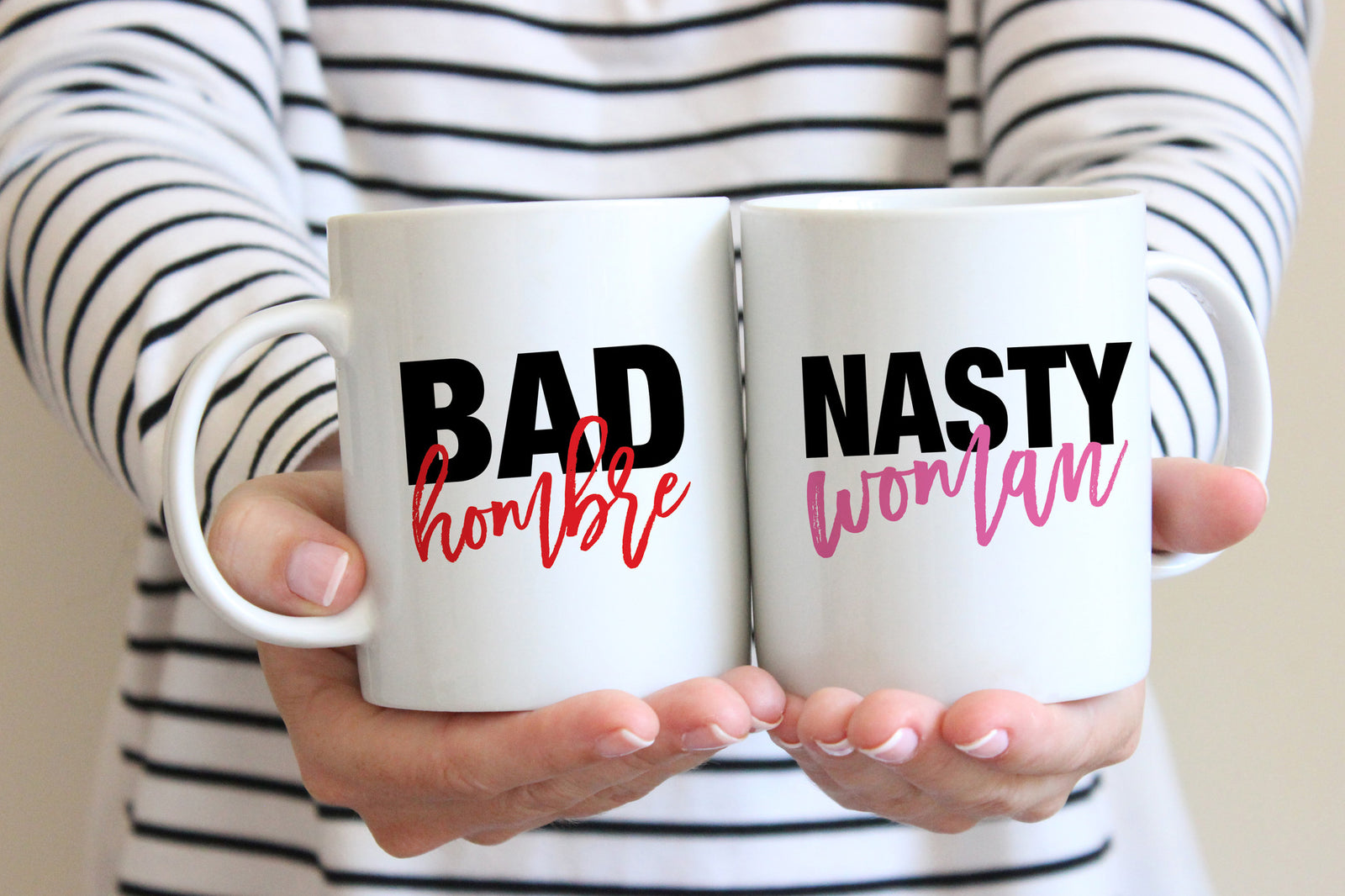 Nasty Woman and Bad Hombre Coffee Mug Set | PIPSY.COMO
