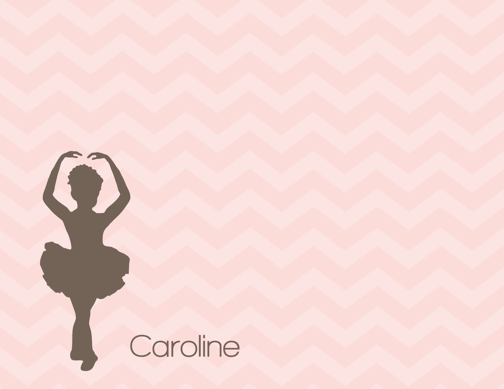Ballet, girl, silhouette, pink, chevron