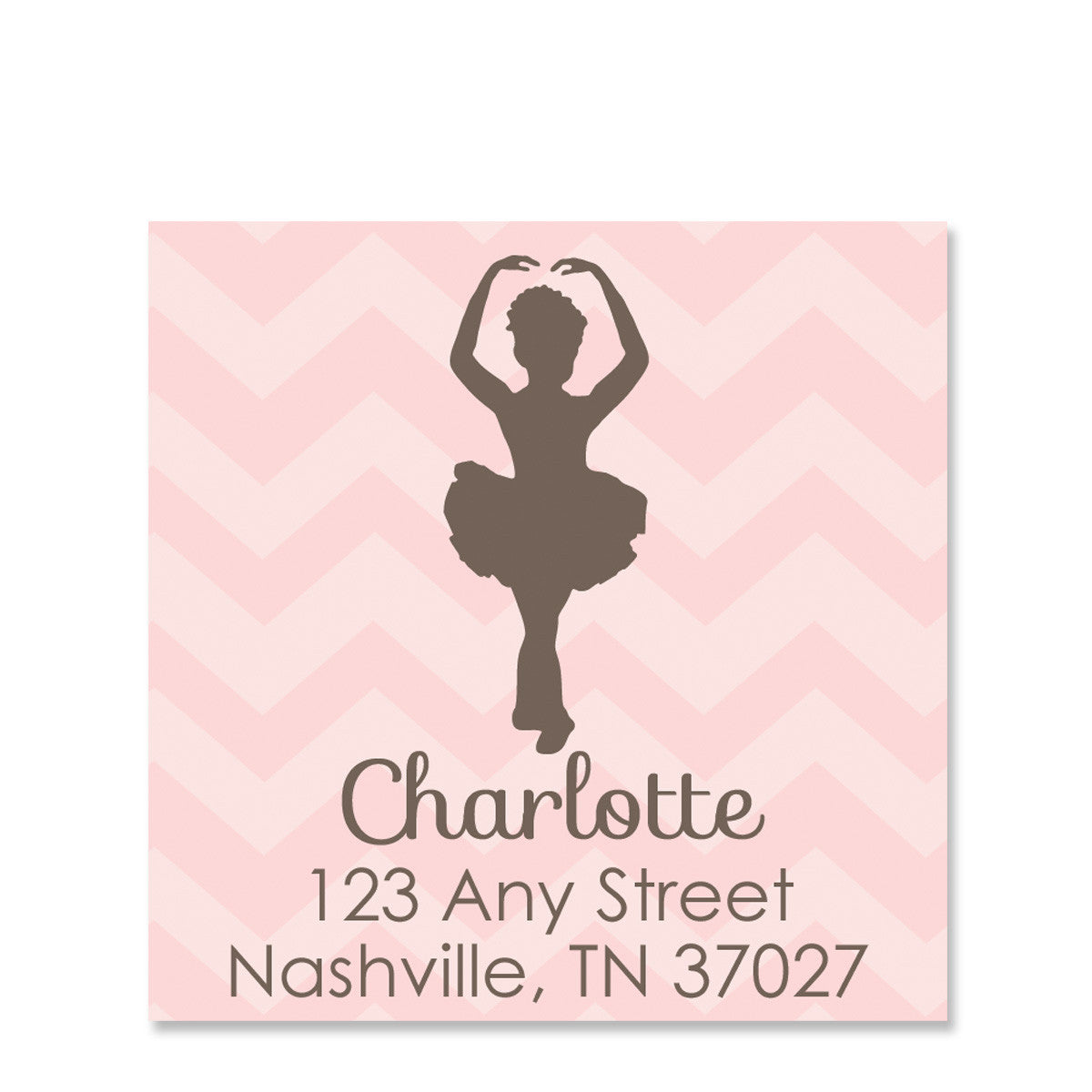 Ballerina Silhouette Return Address Stickers