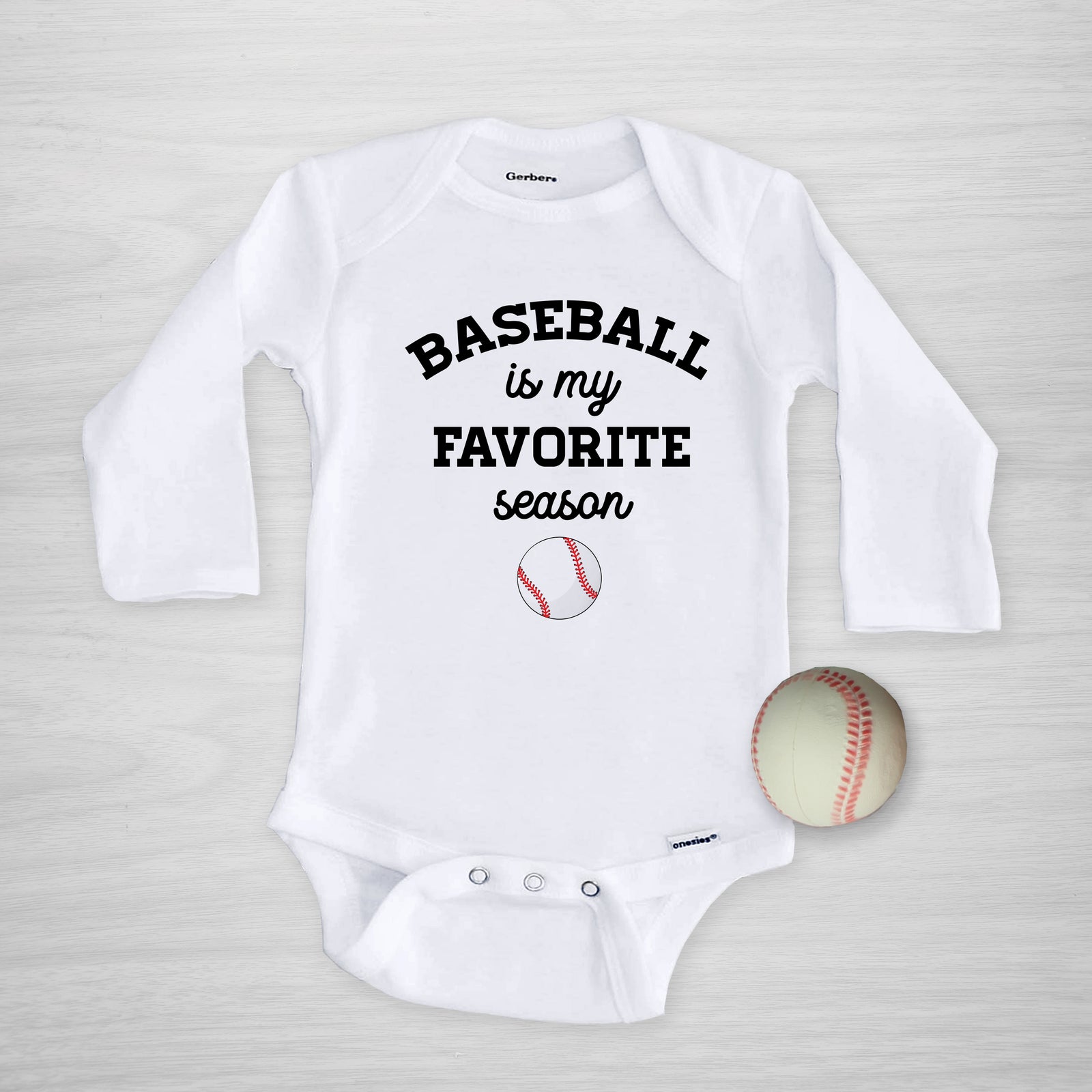 Baseball is my favorite season Gerber Onesie®, PIPSY.COM, short sleeved