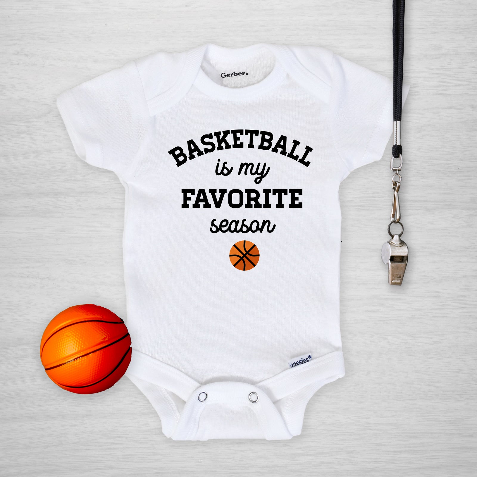 Basketball is my favorite season gerber onesie®, PIPSY.COM