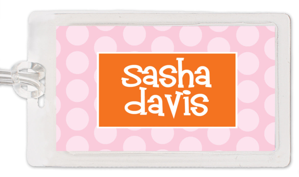 Big Dots Girl Bag Tag