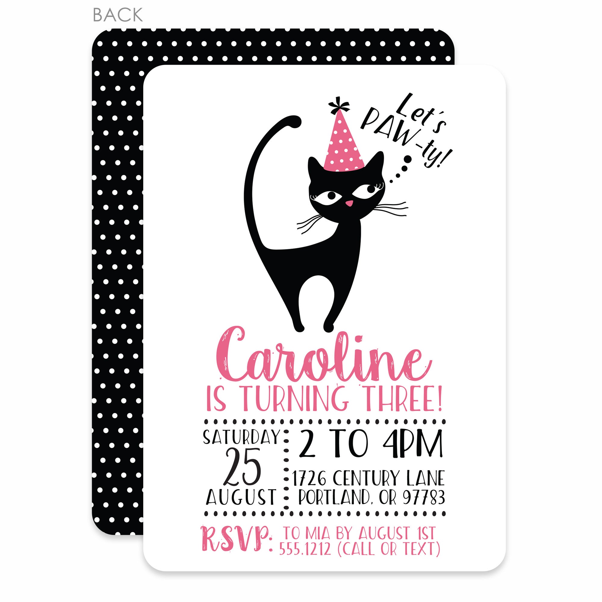 Cat Birthday Party Invitations | PIPSY.COM
