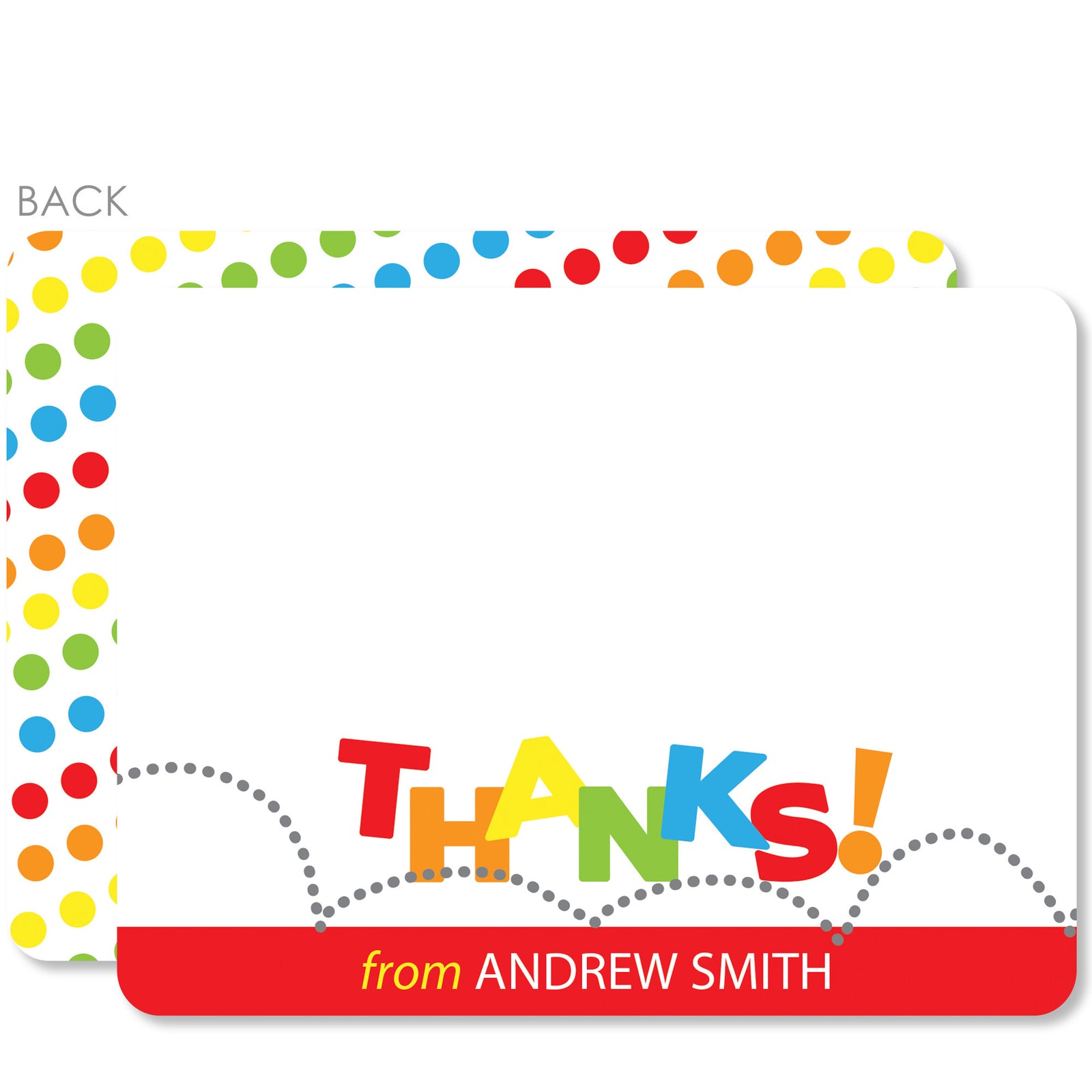 Bounce and Jump Flat Notecard | Pipsy.com | Red