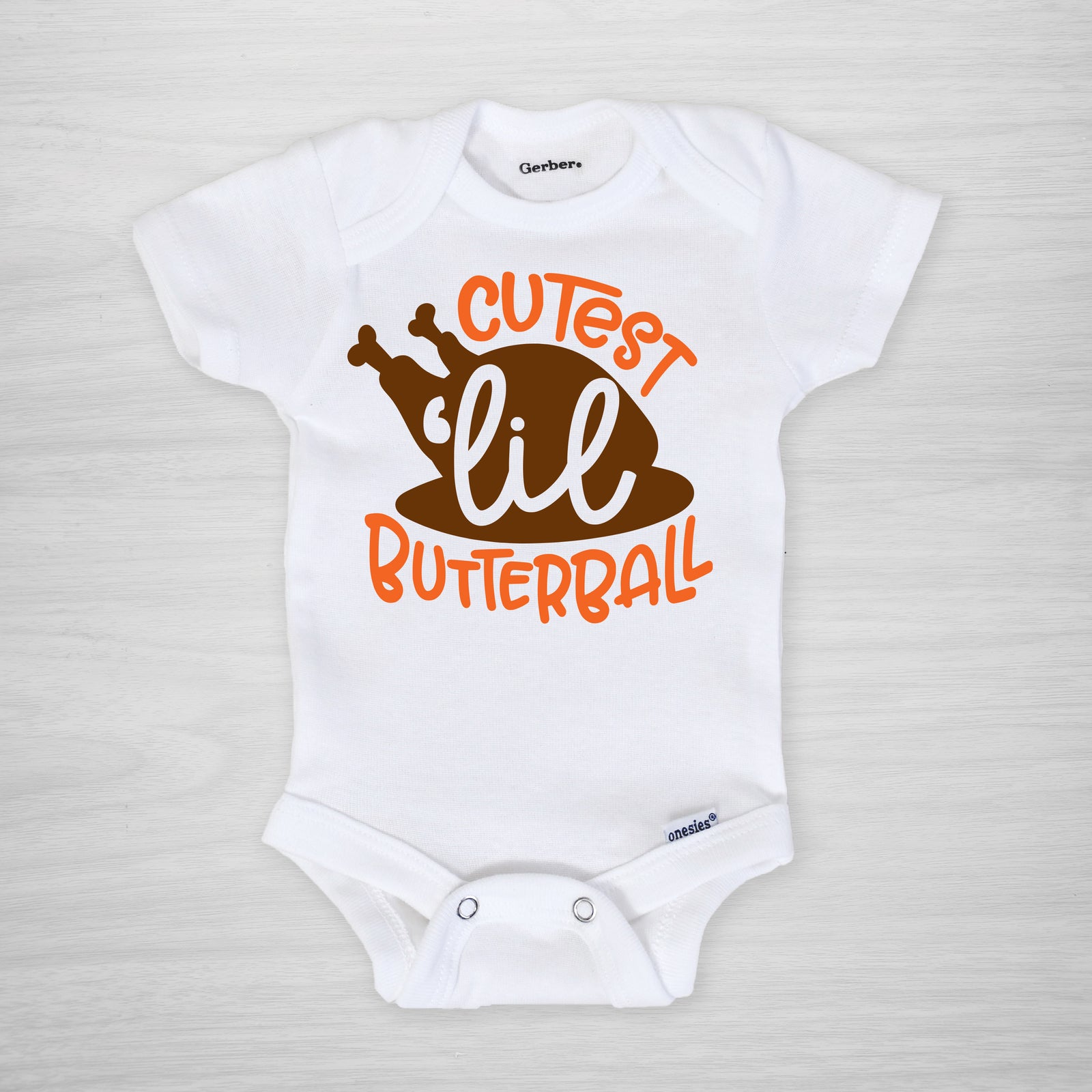 Cutest 'lil Butterball Onesie, Short sleeved