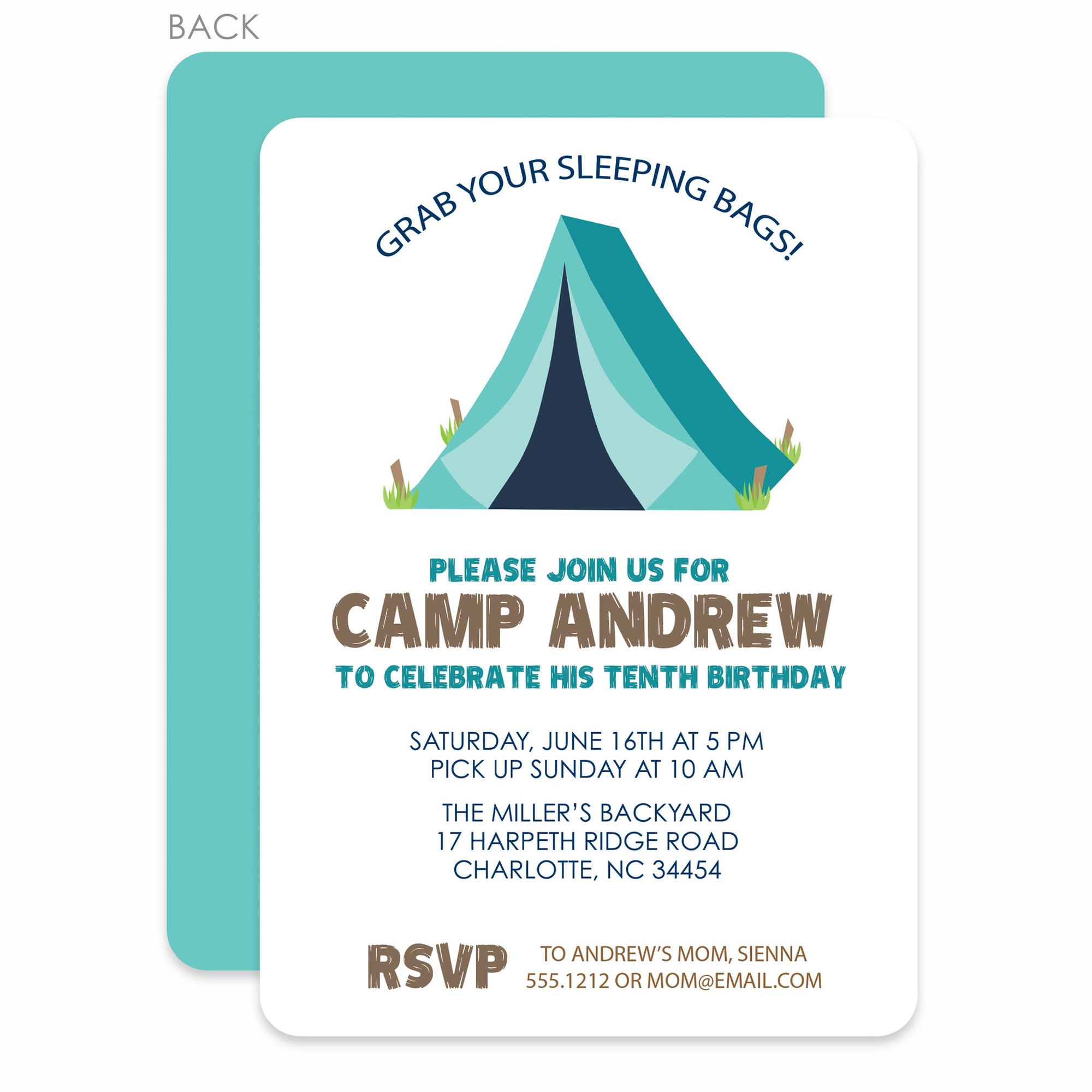 Camping Trip Party Birthday Invitation | PIPSY.COM