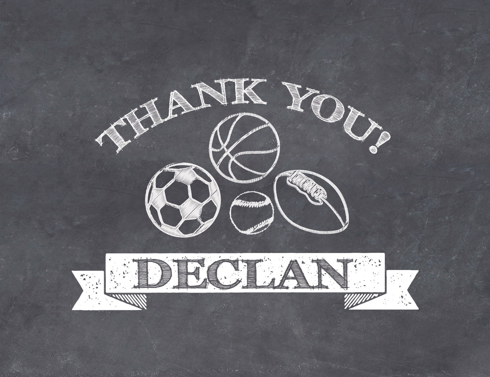 Sports Folded Thank you note | Swanky Press