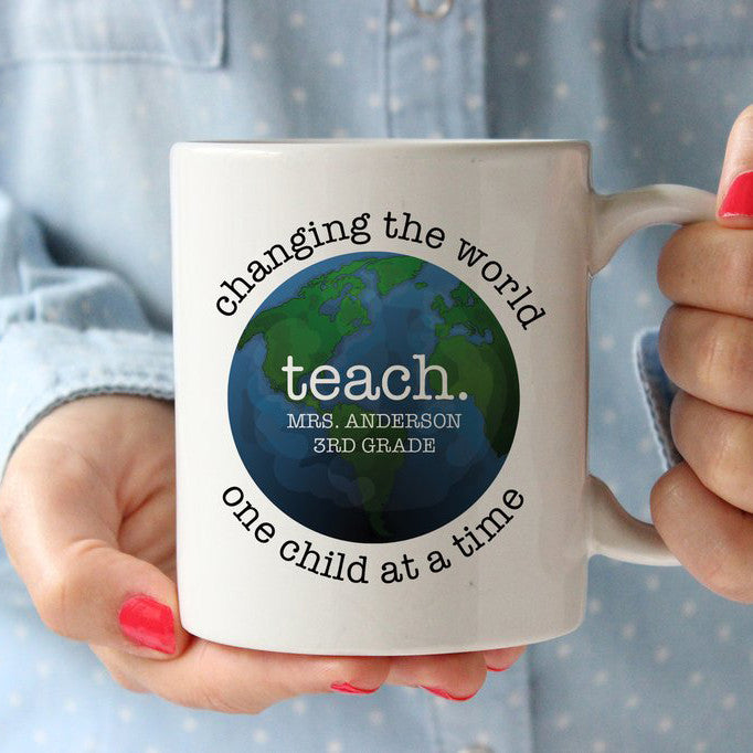 Mug - Changing the world one child at a time | Teacher Gift | Pipsy.com
