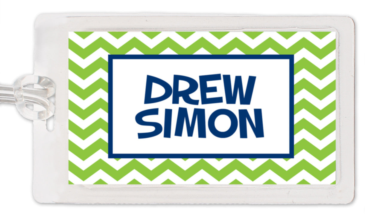 Chevron Boy Bag Tag