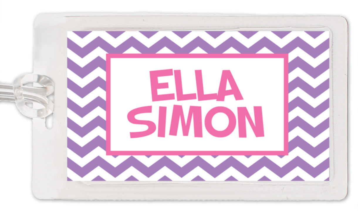 Chevron Girl Bag Tag