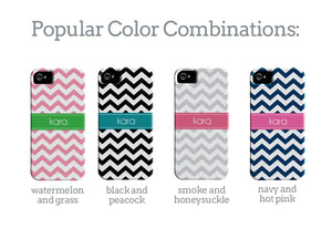 Chevron with stripe cell phone case