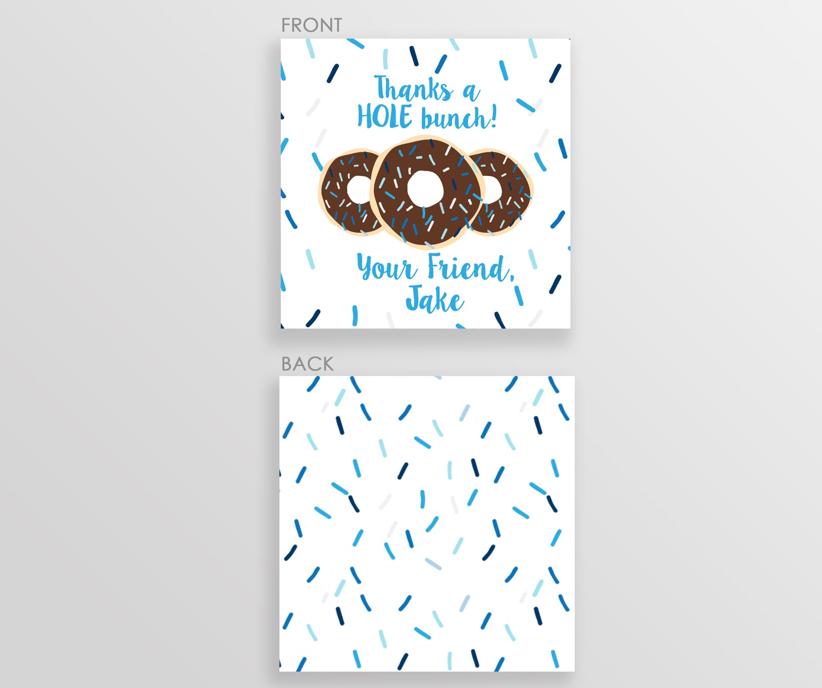 Donut Favor Tags, Instant Download, DIY Templett, PIPSY.COM