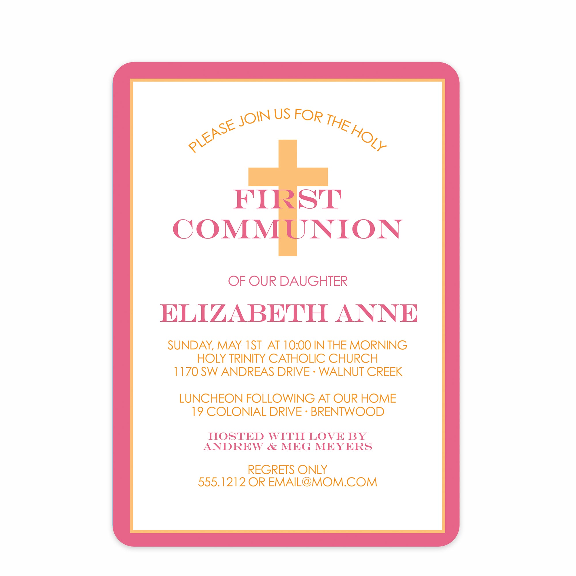 Pink Communion Cross