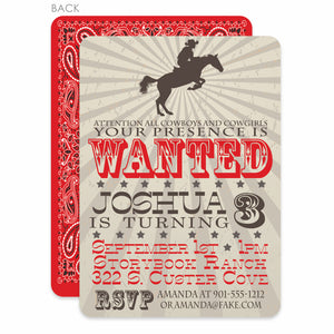Cowboy On a Horse Birthday Invitation | Pipsy.com