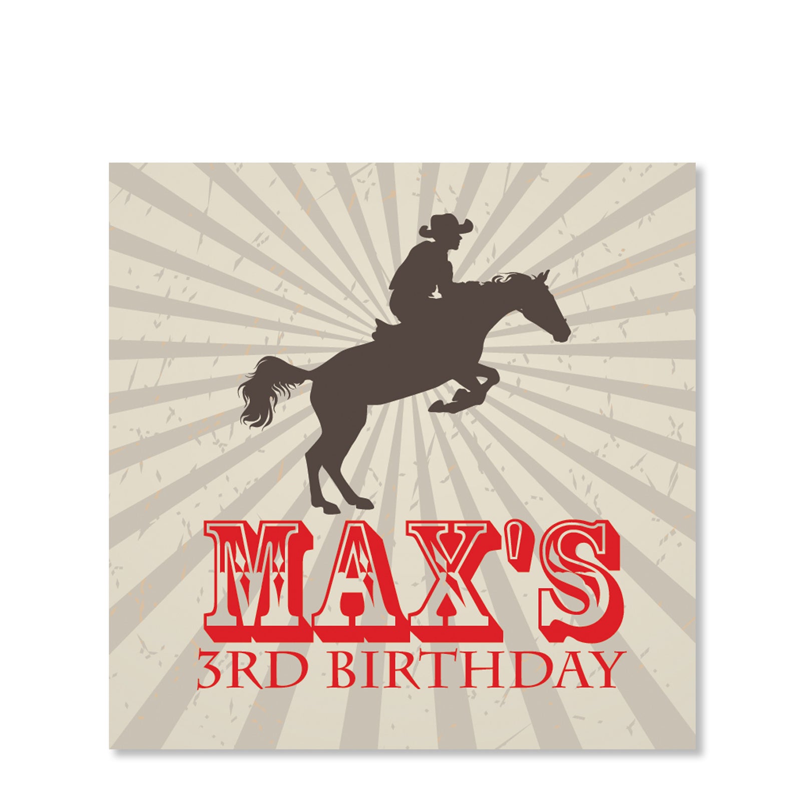 Cowboy and Horse Sticker | Swanky Press | Square