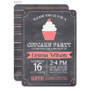 Cupcake Party Invitation | Pipsy.com | Pink