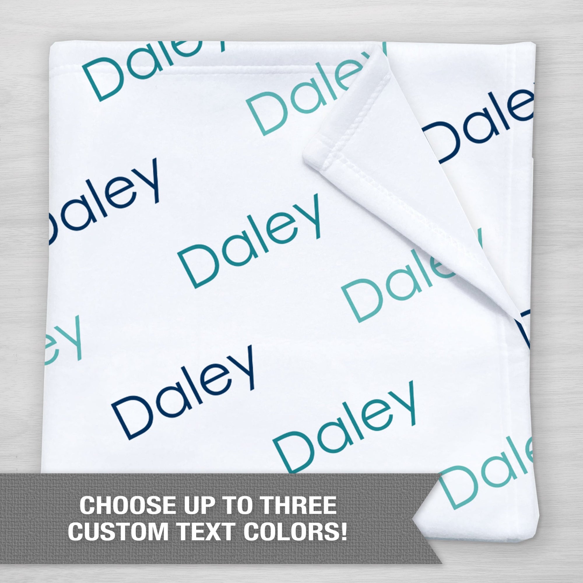 Classic Personalized Name Blanket, choose your own text colors