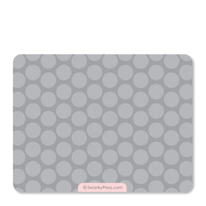 Pink Elephant and Dots Flat Notecard | Swanky Press | Back