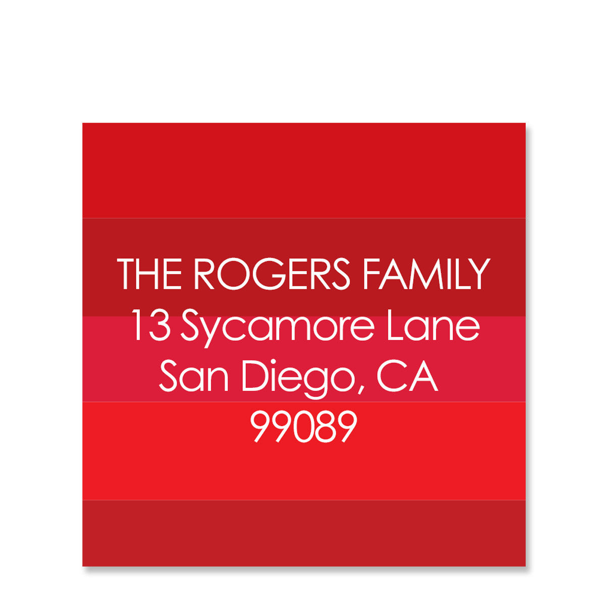 Family Stripes Return Address Sticker | Swanky Press | Square
