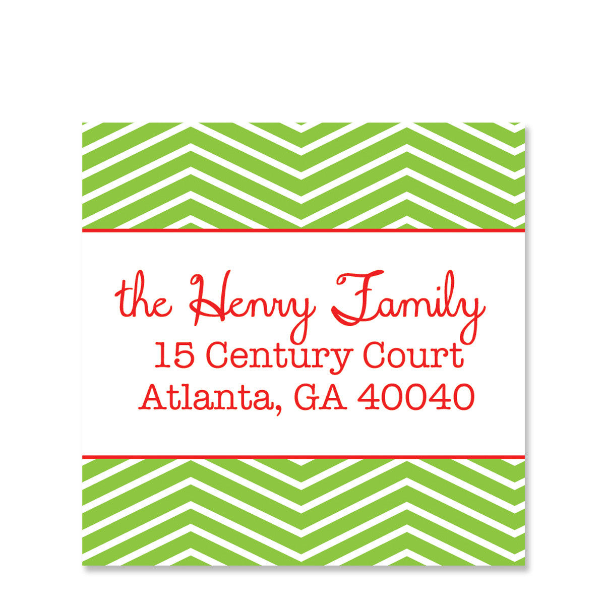 Festive Chevron Return Address Stickers