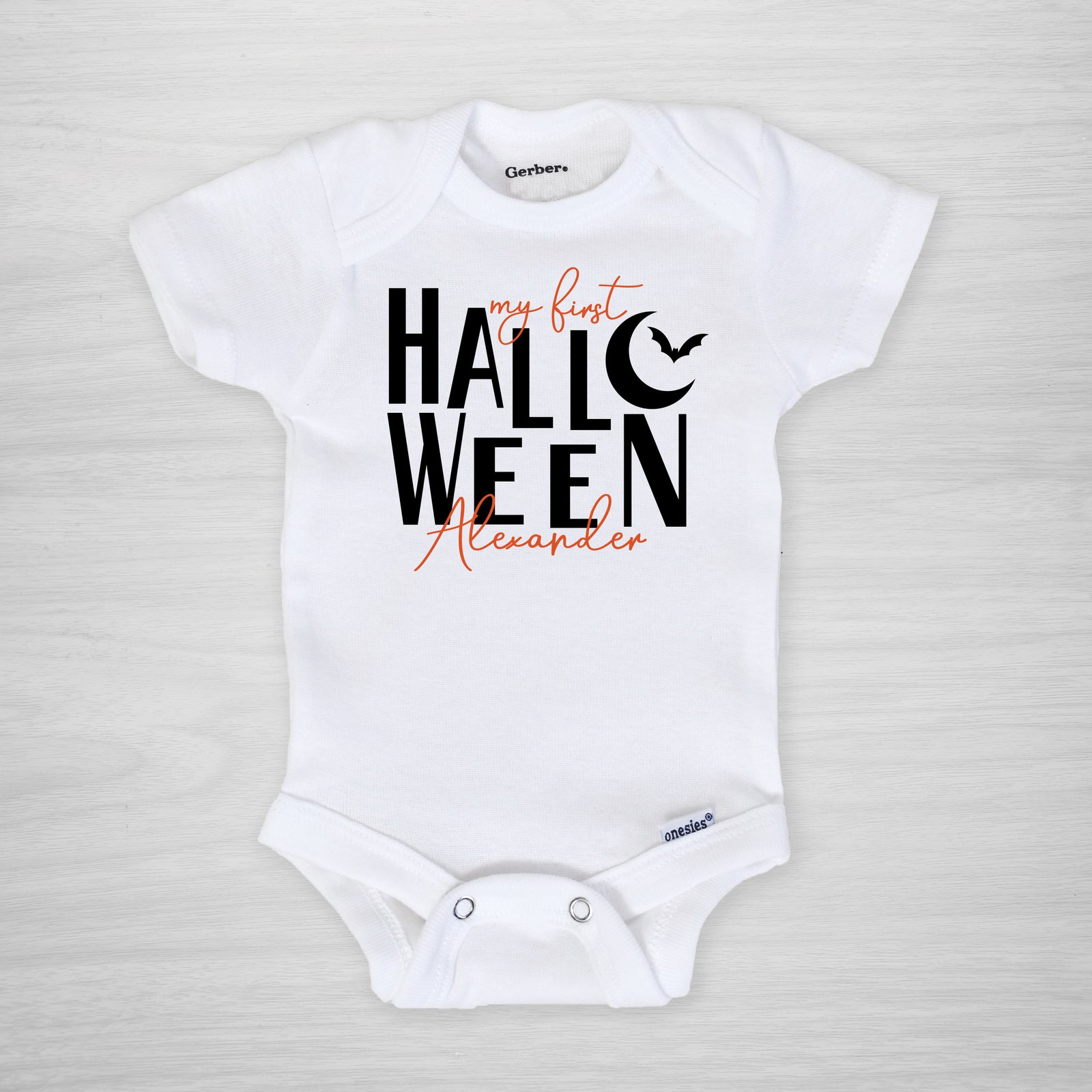 My First Halloween Personalized Gerber Onesie, long sleeved