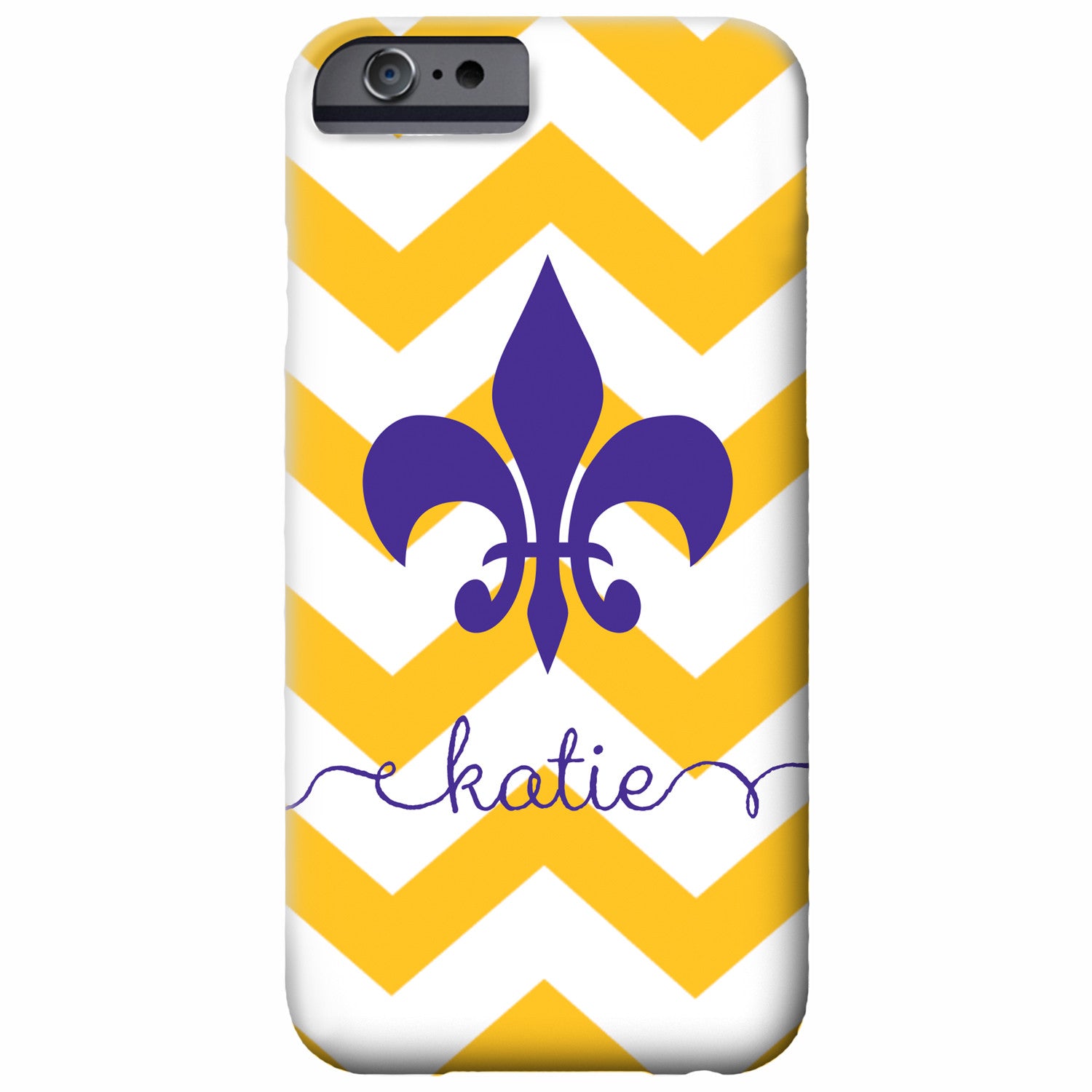 Fleur de Lis Chevron iPhone Case | Swanky Press