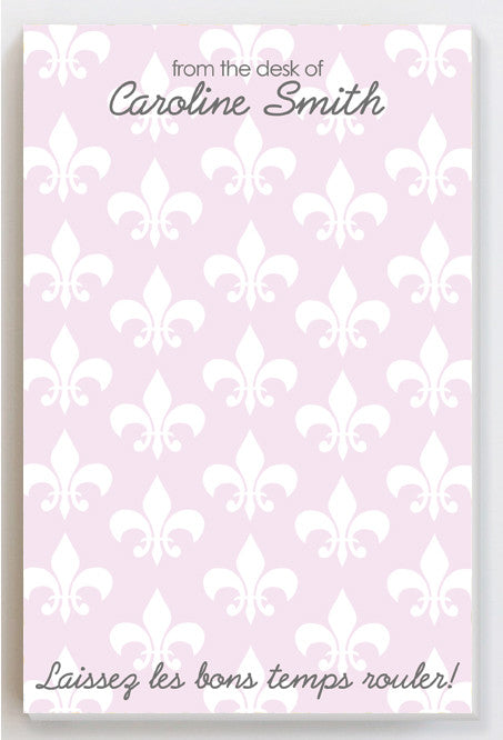 Fleur de lis custom notepads