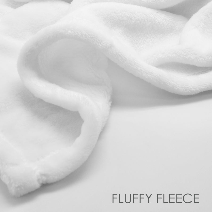 Fluffy/Minky fleece cozy personalized blanket