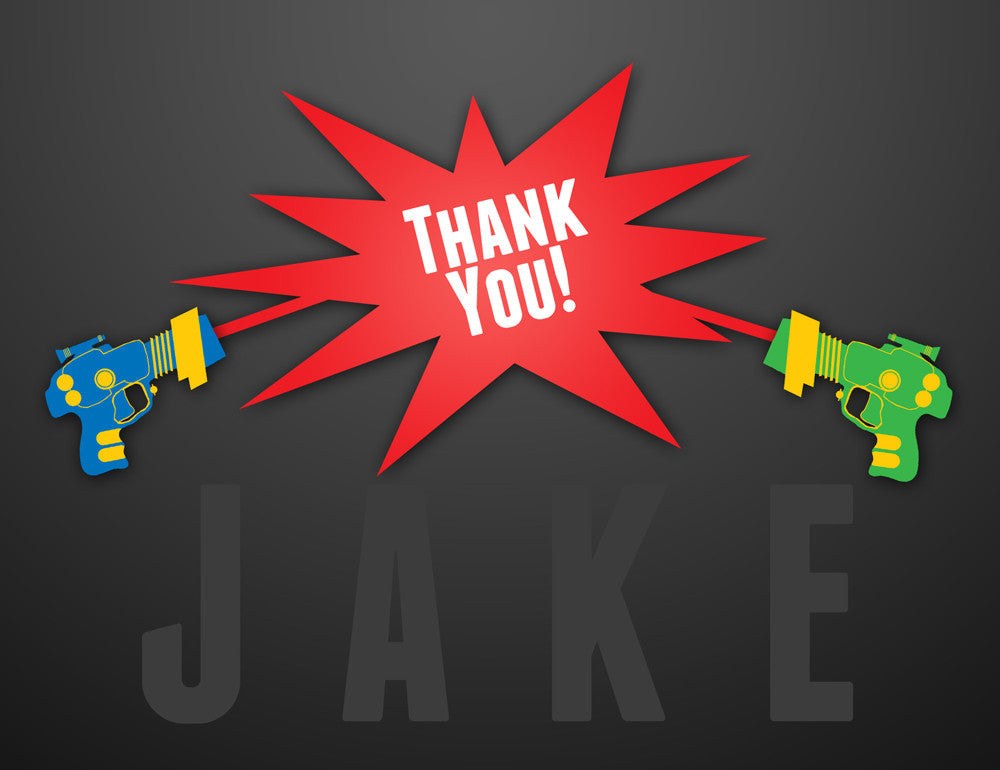 Laser tag folded notecard/ thank-you notes
