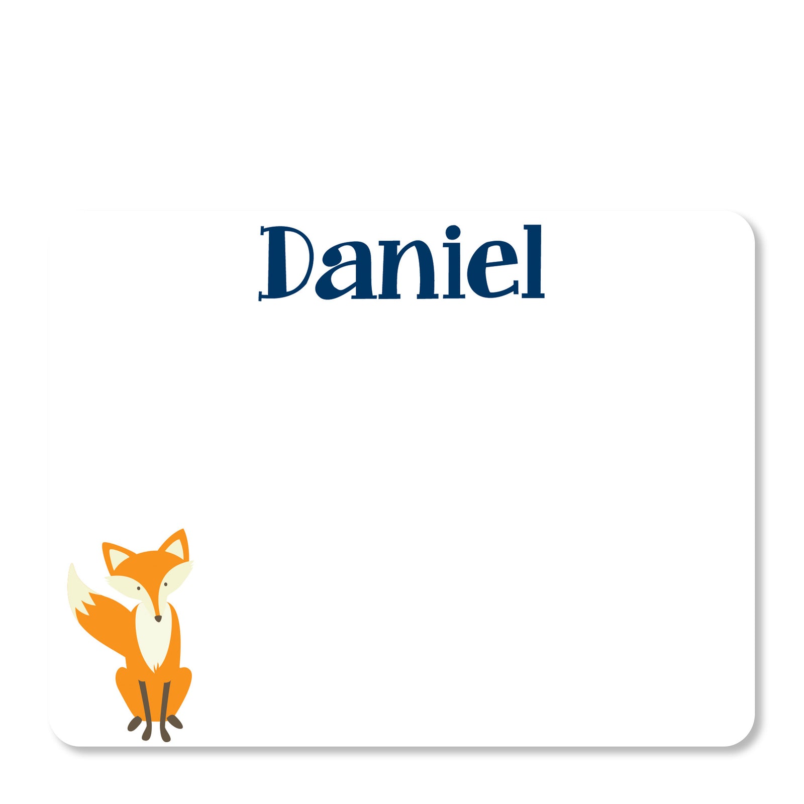 Fox Flat Notecard | Swanky Press | Blue