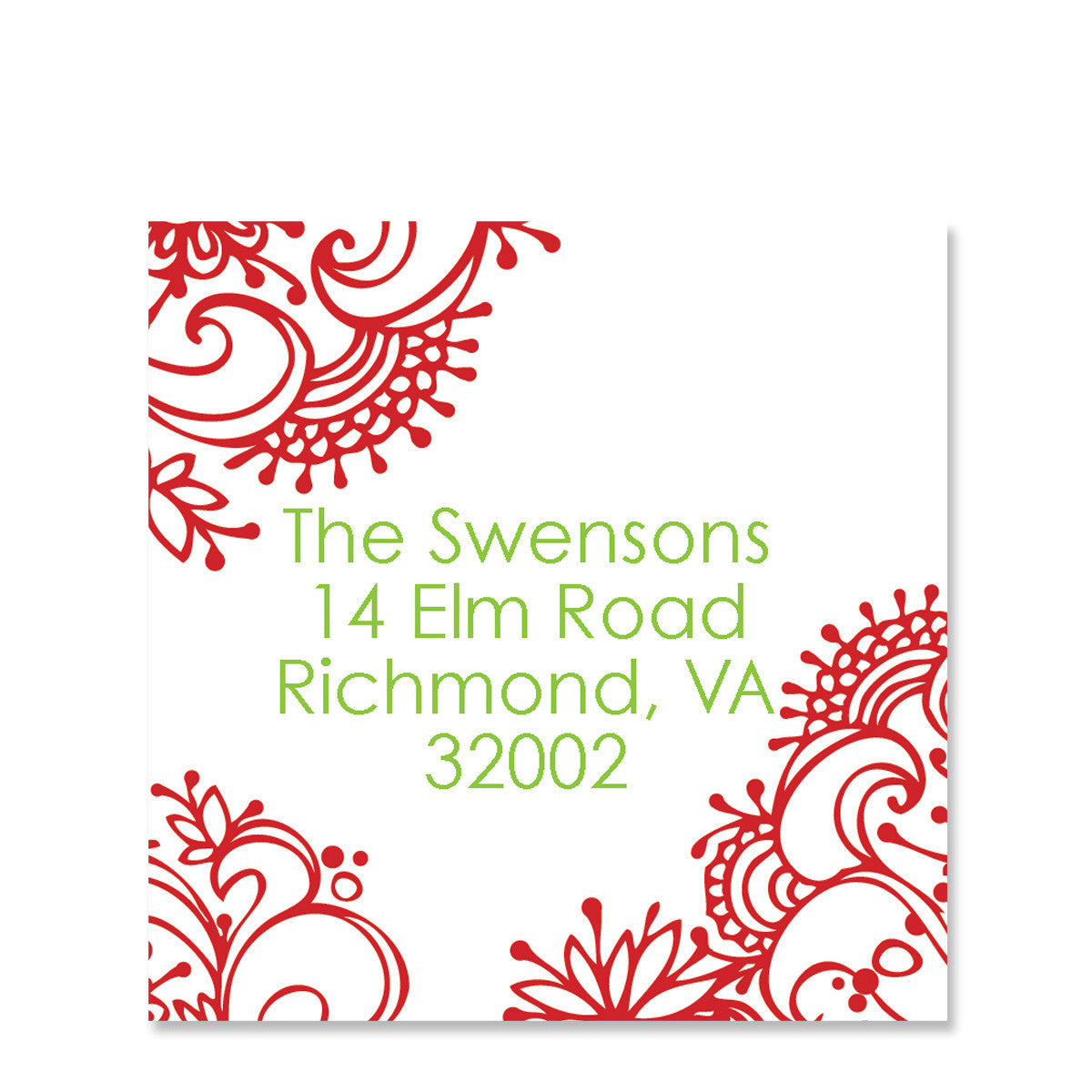 Fresh Flowers Return Address Sticker | Swanky Press | Square