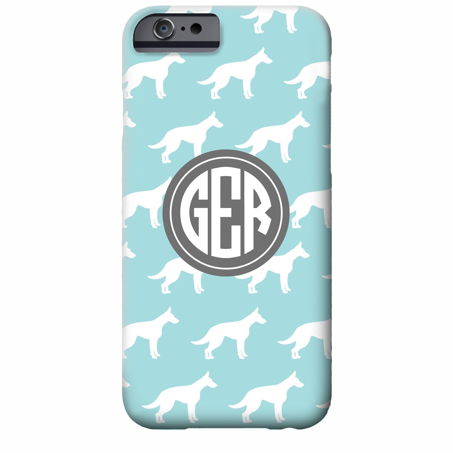 Monogrammed German Shepherd iPhone Case | Swanky Press