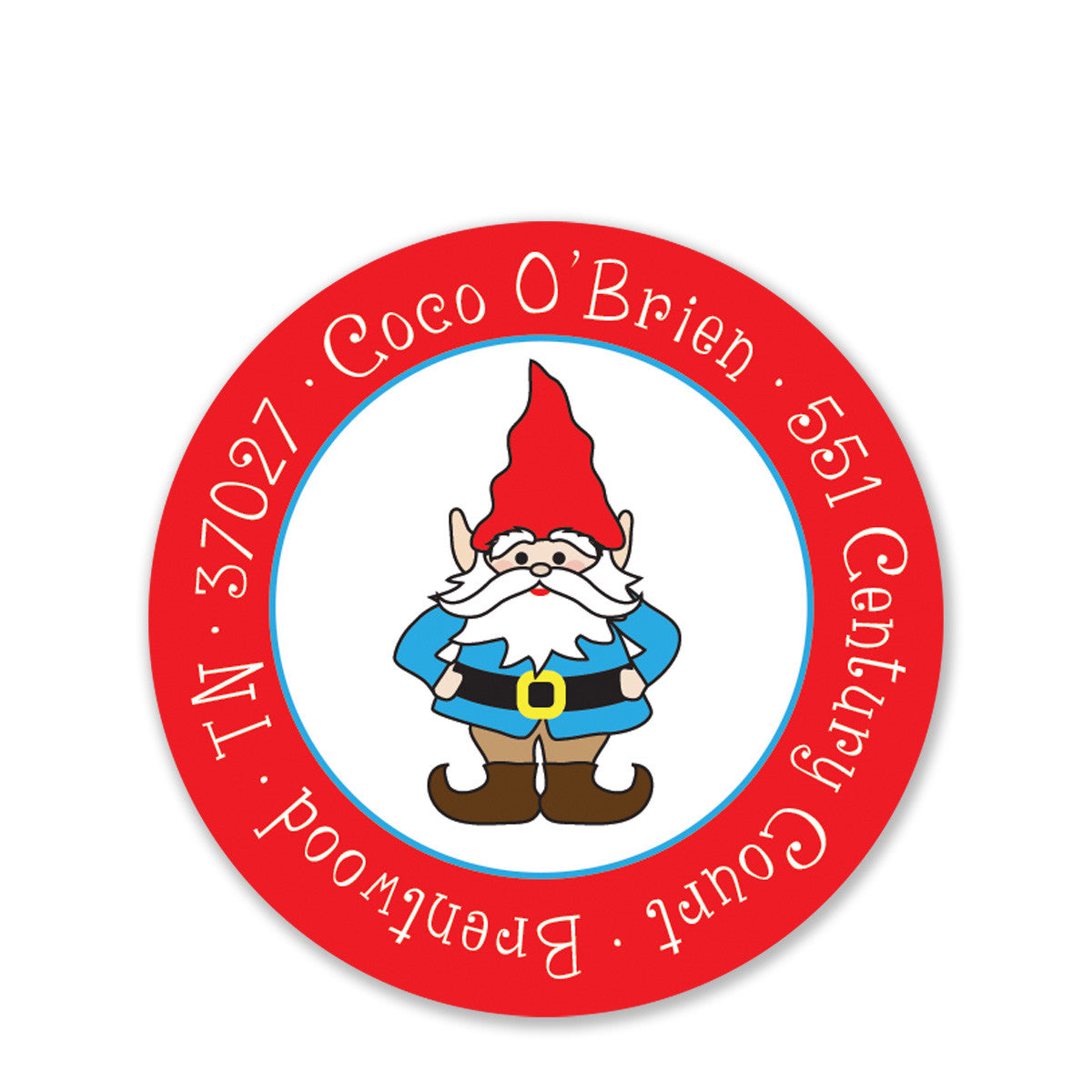 Gnome Return Address Stickers