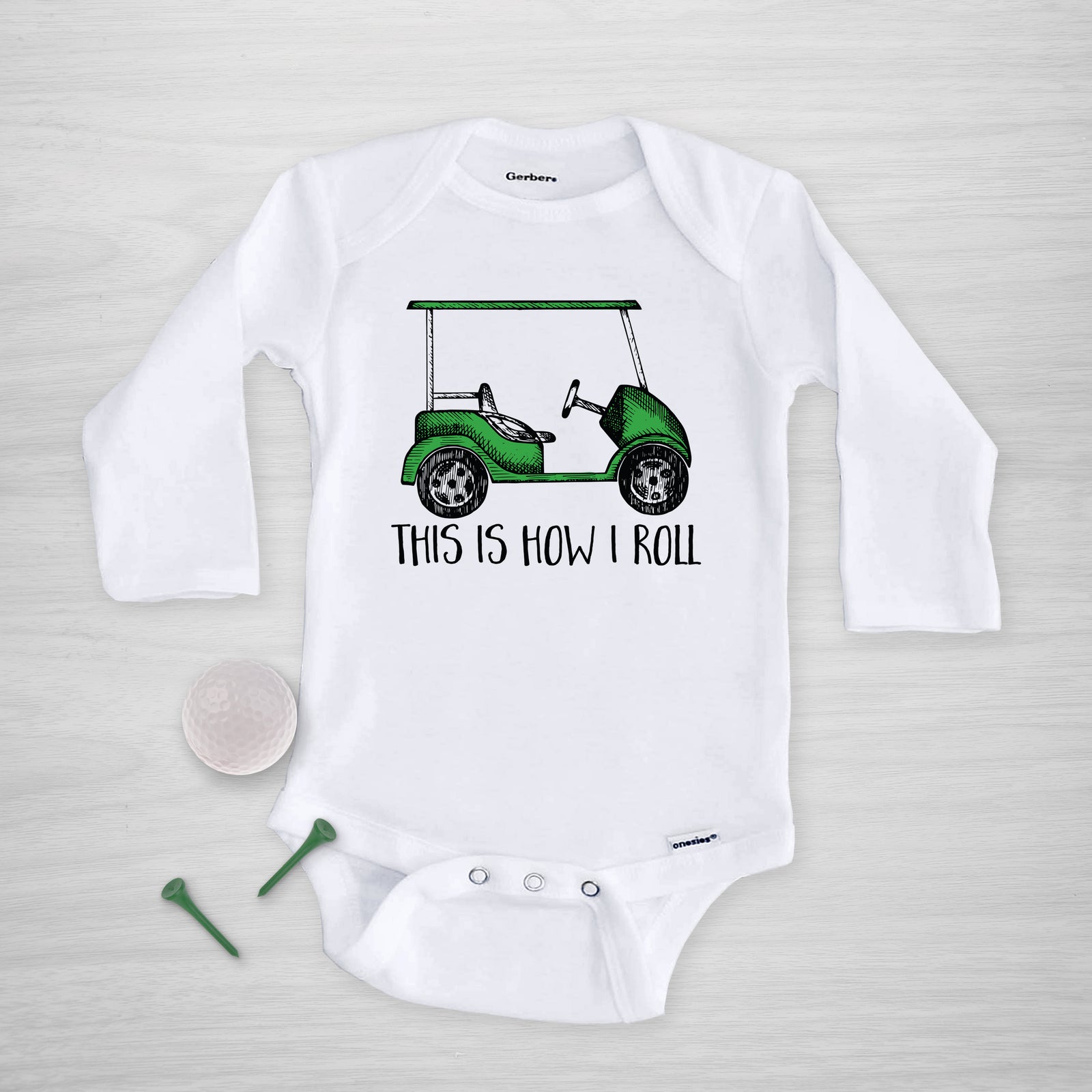 Golf This is How i Roll Onesie, short sleeved, pipsy.com