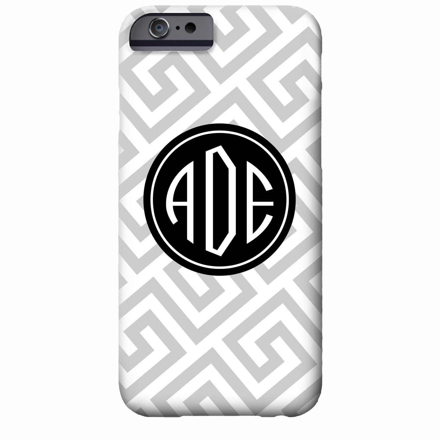 Monogrammed Greek Key iPhone Case | Swanky Press