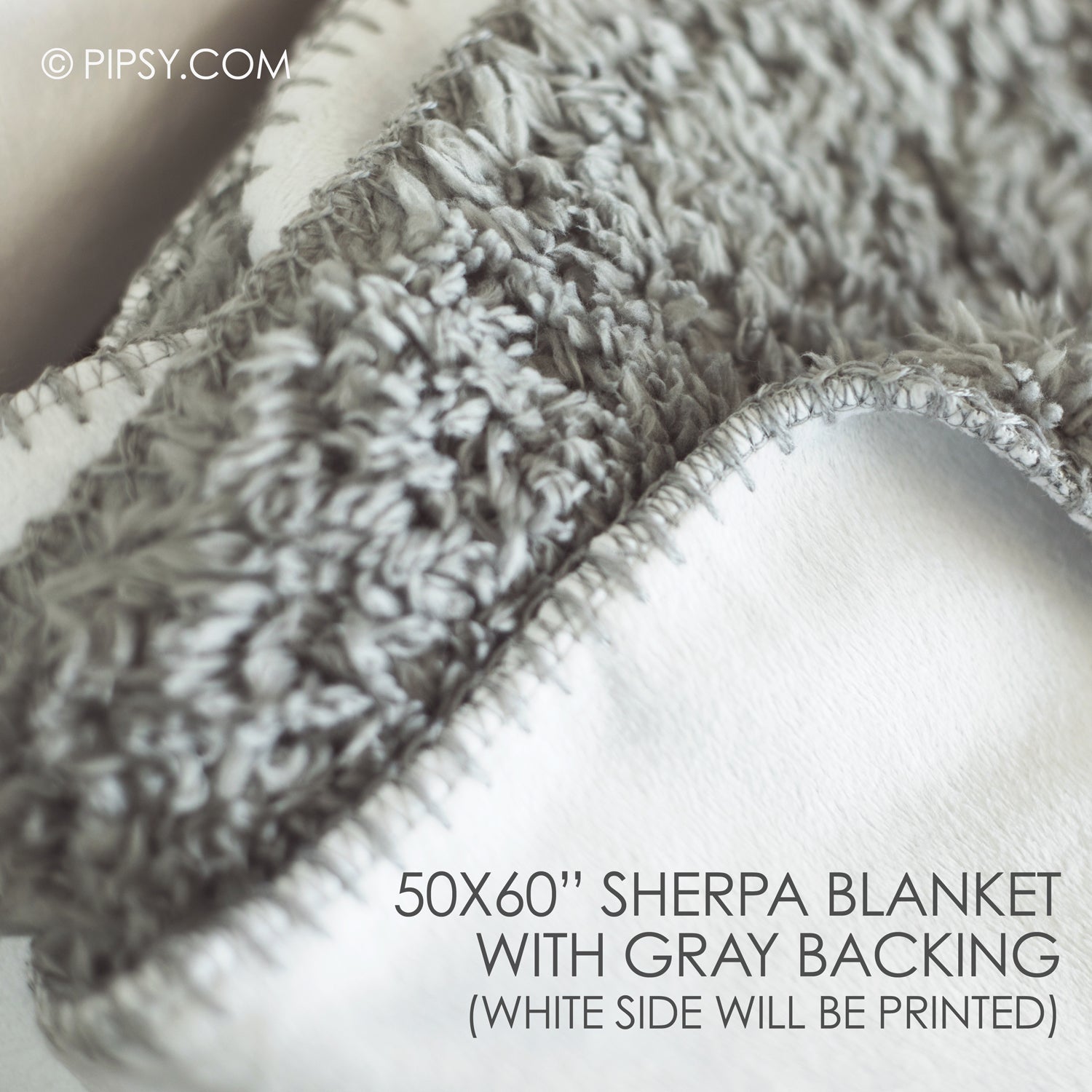 Extra Large Gray Sherpa Baby Milestone Blanket | Pipsy.comg