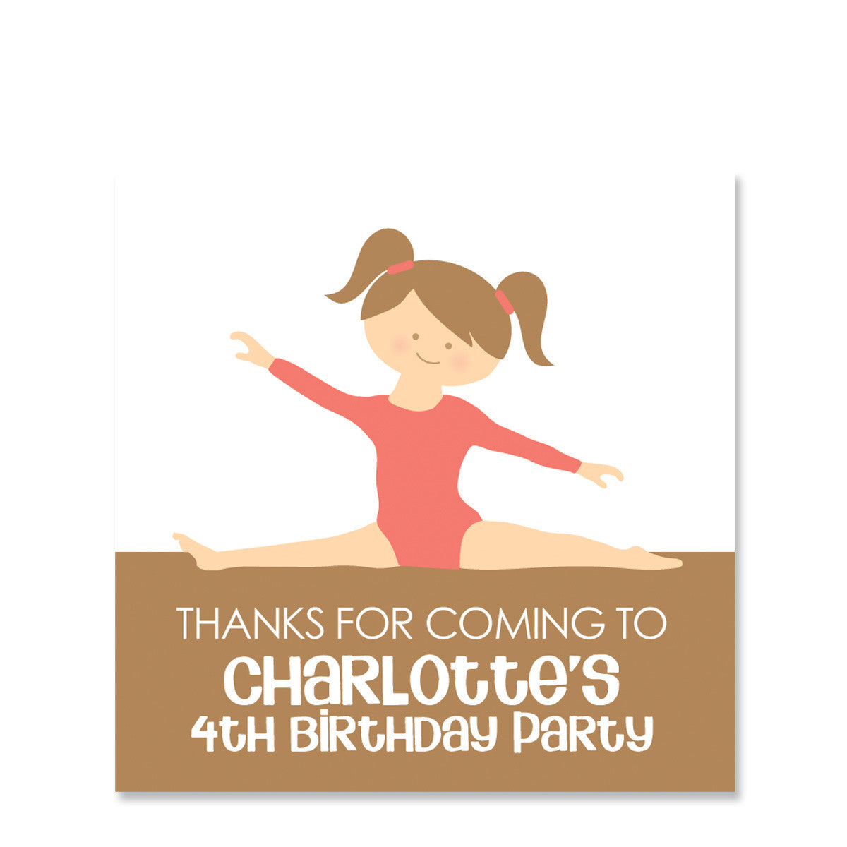 Gymnastics Favor Stickers